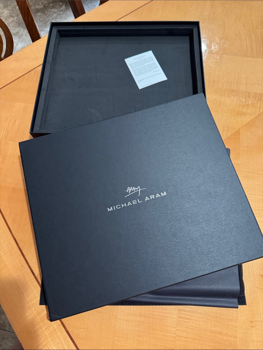 Michael Aram Black Luxury Accessory Box with Gold Seal